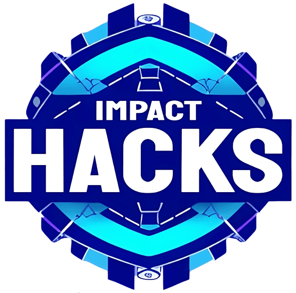 The official logo for Impact Hacks. Join our beginner-friendly virtual hackathon and build something socially impactful for your community! No coding experience necessary! Everyone is welcome to compete for prizes!